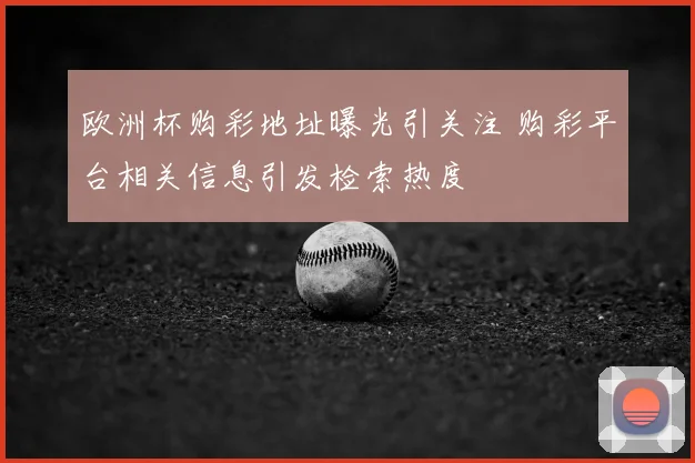 欧洲杯购彩地址曝光引关注 购彩平台相关信息引发检索热度